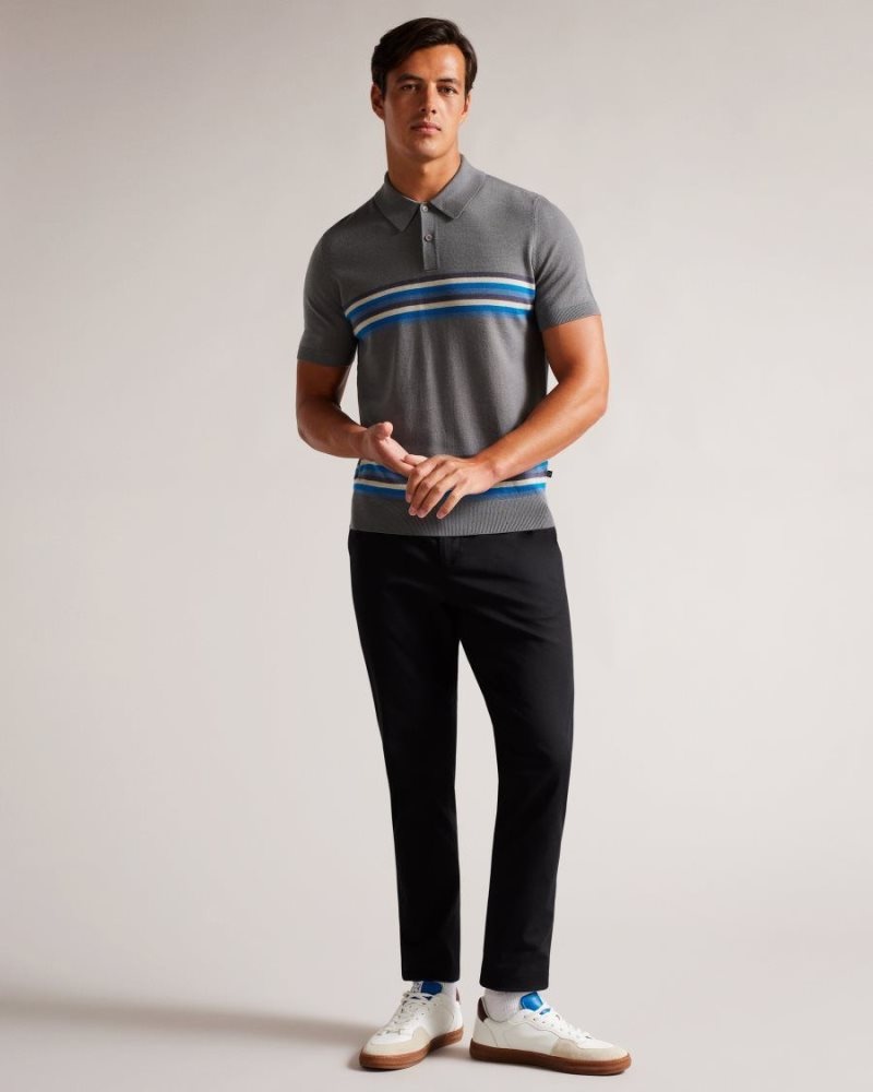 Ted Baker Polo Shirts Best Deals Online - Pital Striped Wool Polo Shirt ...